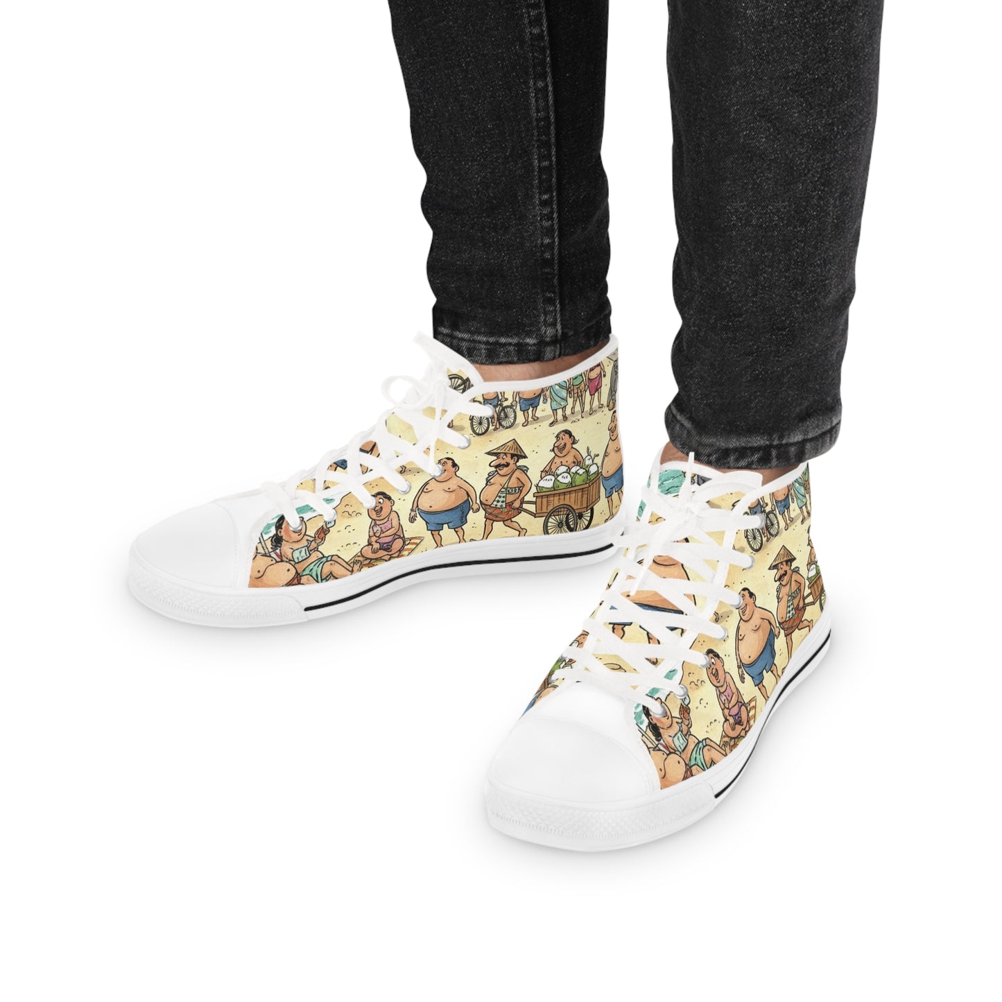 Beach Party High Top Sneakers - Fun Summertime Footwear
