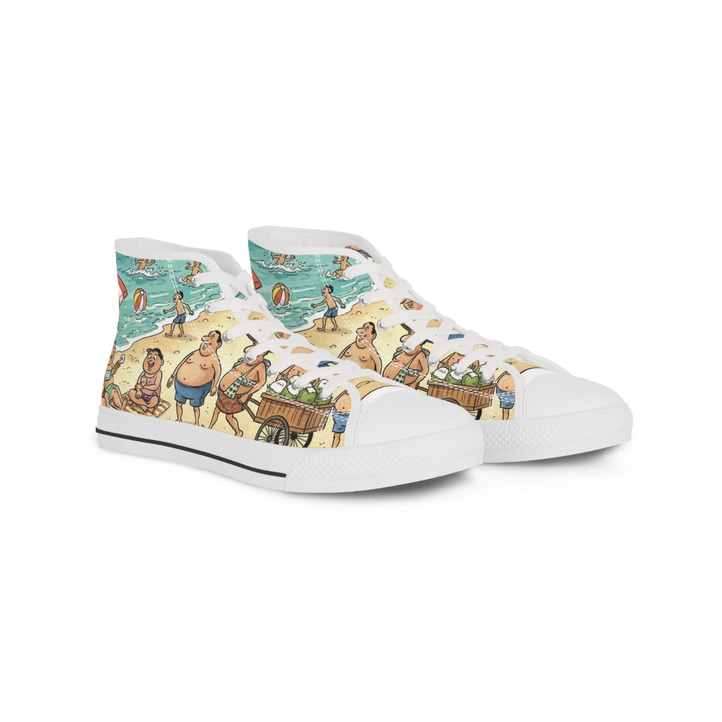 Beach Party High Top Sneakers - Fun Summertime Footwear