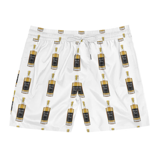 Men's Feni Swim Shorts with Bottle Print, Vibrant Beachwear, Summer Pool Party Attire, Gift for Him, Vacation Essentials