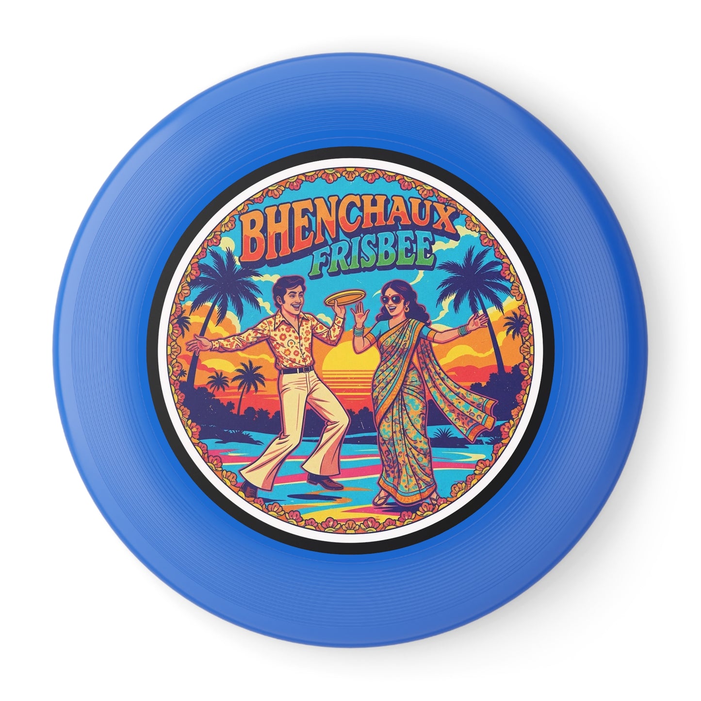 Retro BC Frisbee with Colorful Design, Perfect for Picnics, Beach Days, Family Gatherings, Gifts, Outdoor Fun