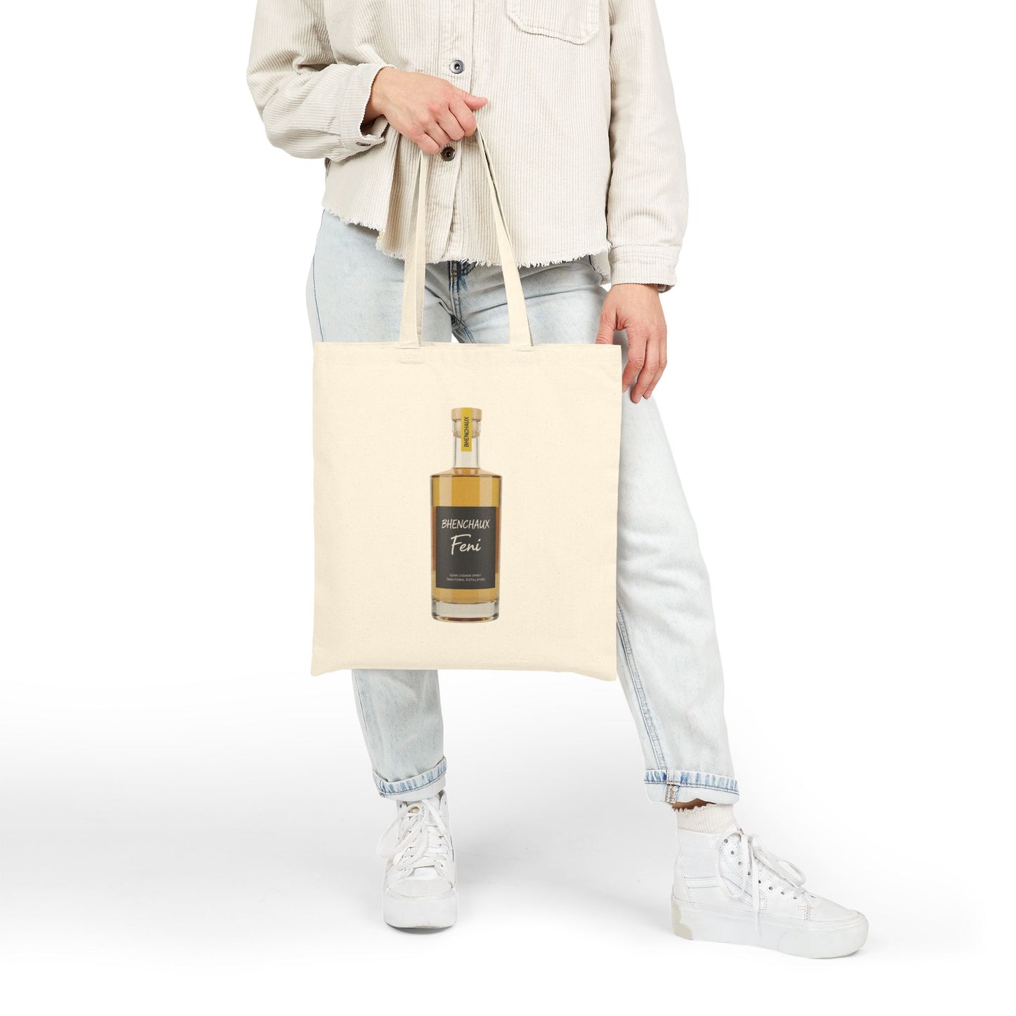 Chic Cotton Canvas Tote Bag with Feni Bottle Design | Eco-Friendly Reusable Shopping Tote, Gift for Cocktail Lovers, Party Favor, [...]