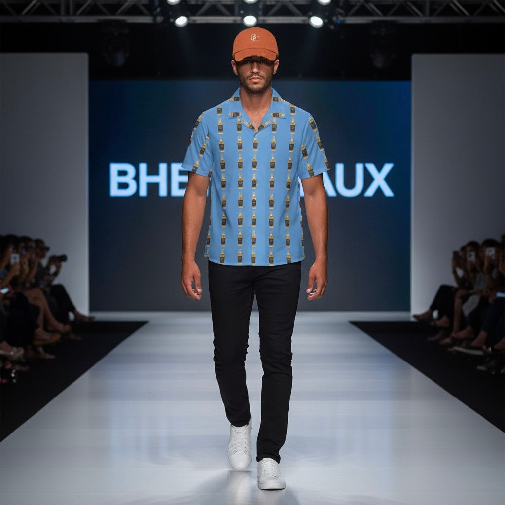 Men's Feni Camp Shirt, Casual Summer Shirt, Vacation Wear, Beach Shirt, Eco-friendly Fashion