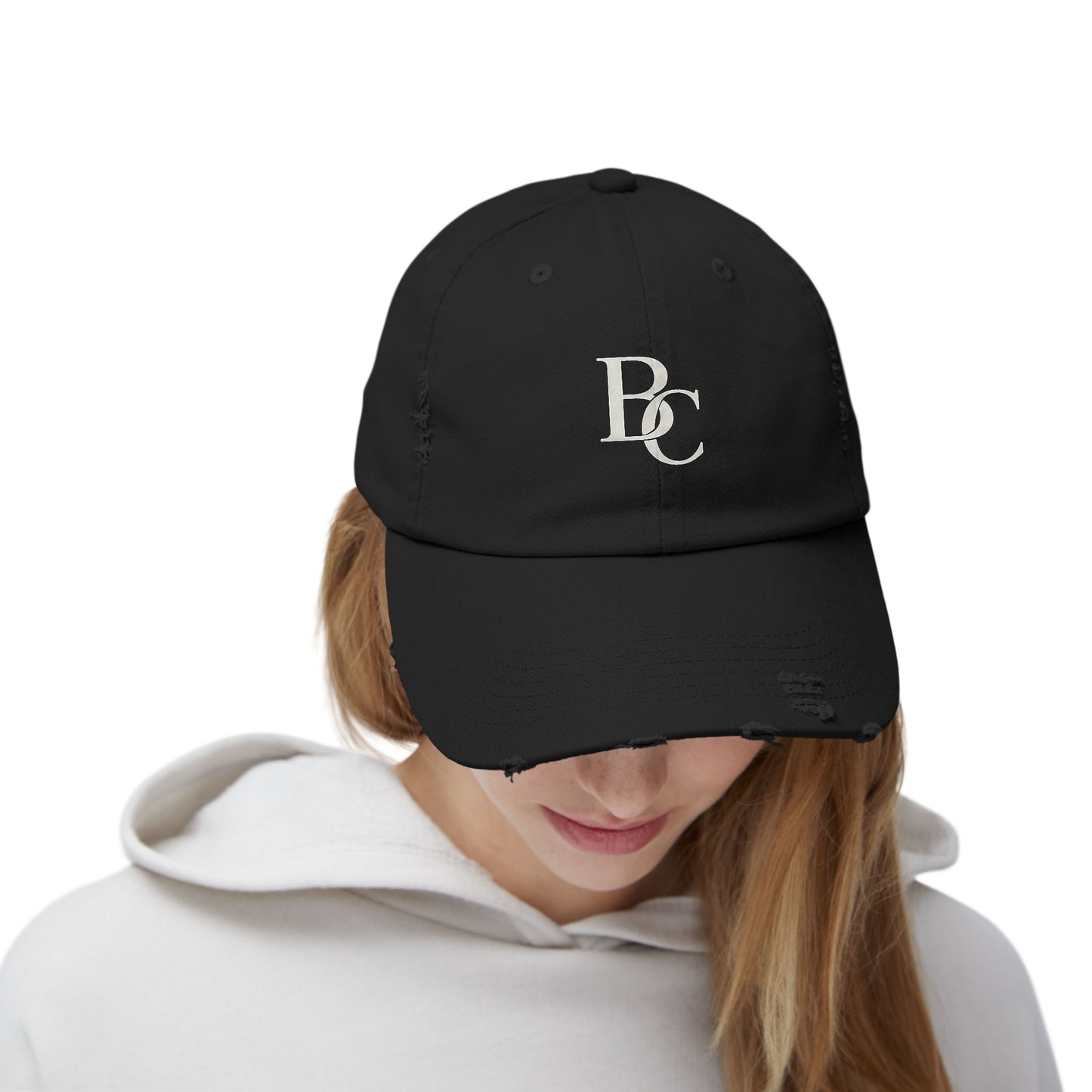 Unisex BC Distressed Cap with Custom Logo, Casual Hat for Everyday Wear, Perfect Gift for All Occasions, Trendy & Stylish Headwear