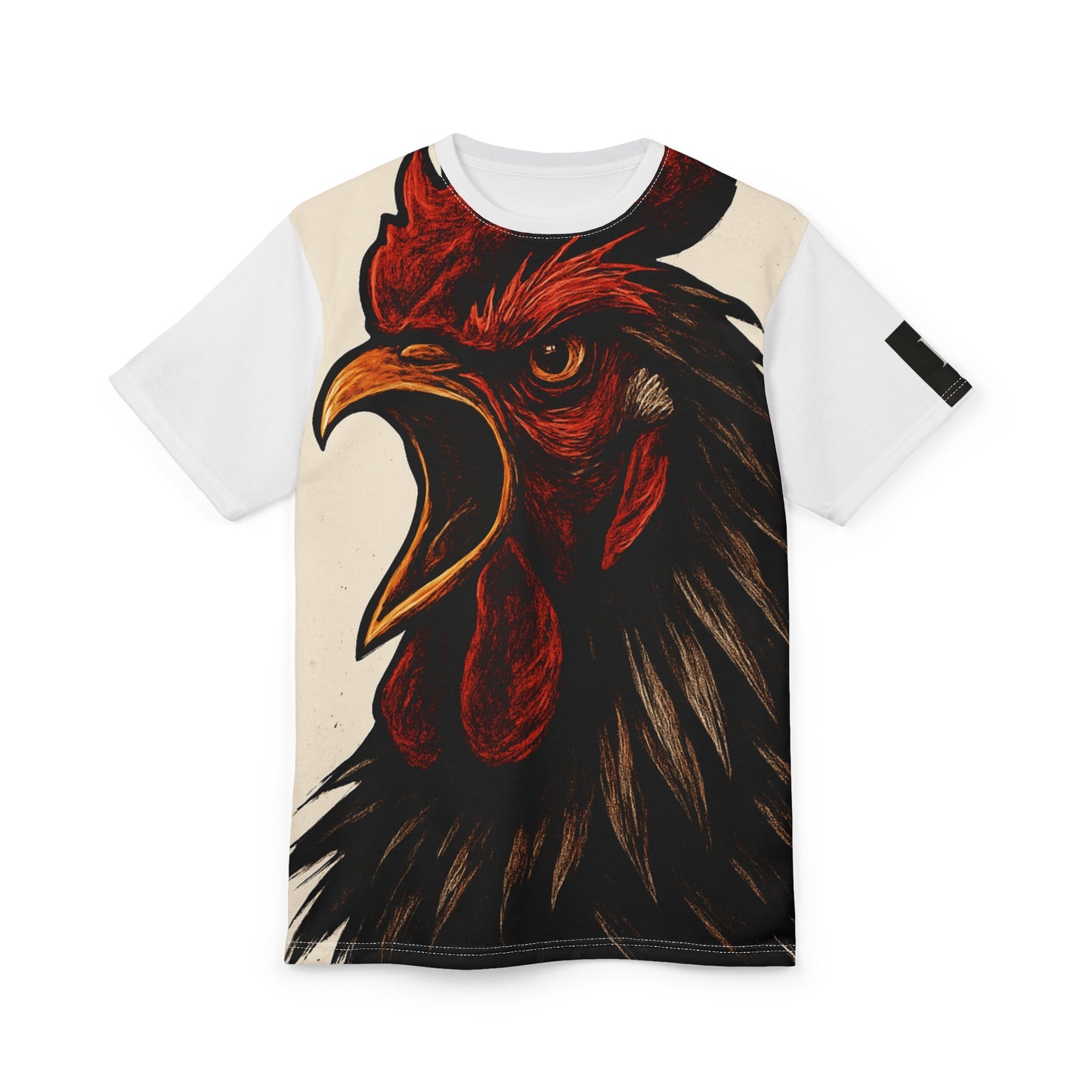 Tee: Insane Rooster 'Kombdo' Aggression Power Unisex Cut & Sew
