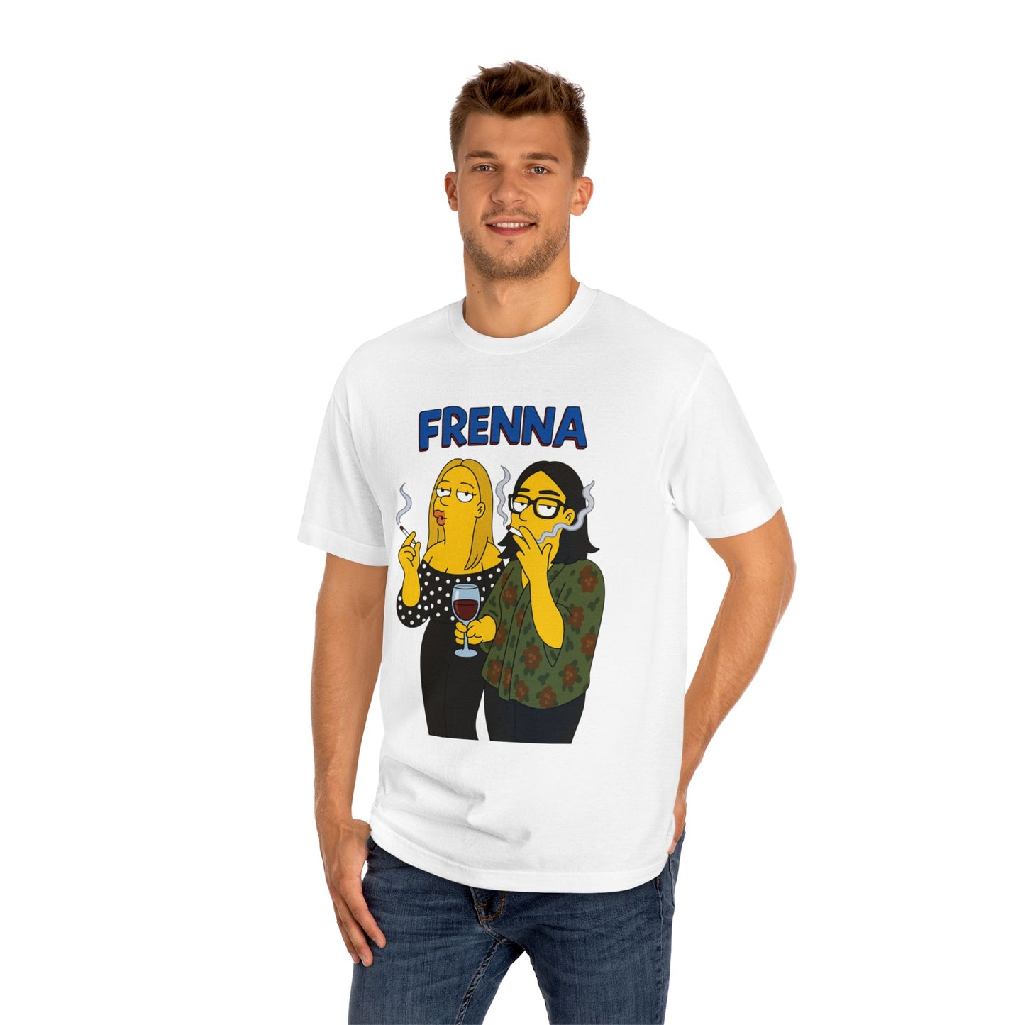 Frenna Style Unisex Classic Tee - Comfy Graphic Tee for Friends, Casual Wear, Gift for Her, Vintage Style, Fun Occasion Apparel