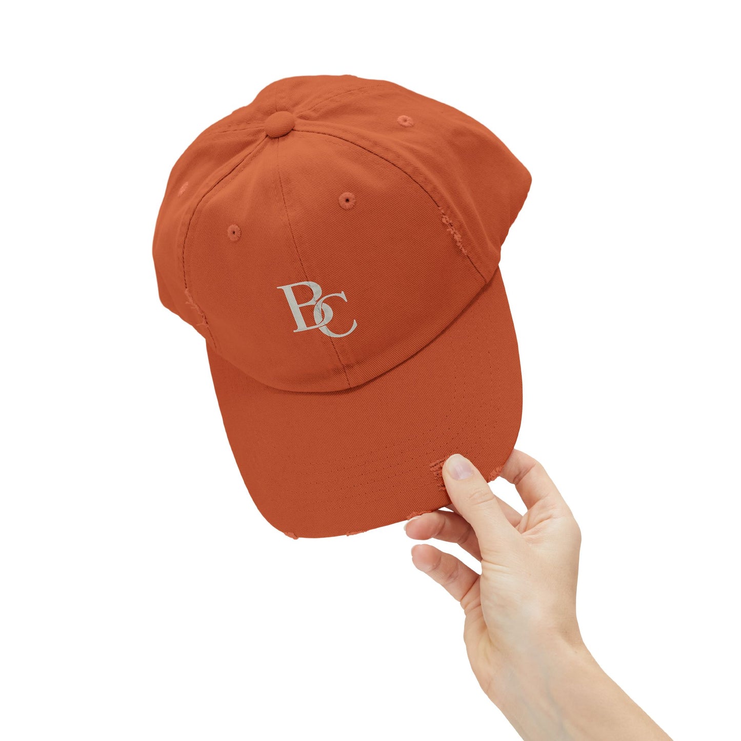Unisex BC Distressed Cap with Custom Logo, Casual Hat for Everyday Wear, Perfect Gift for All Occasions, Trendy & Stylish Headwear
