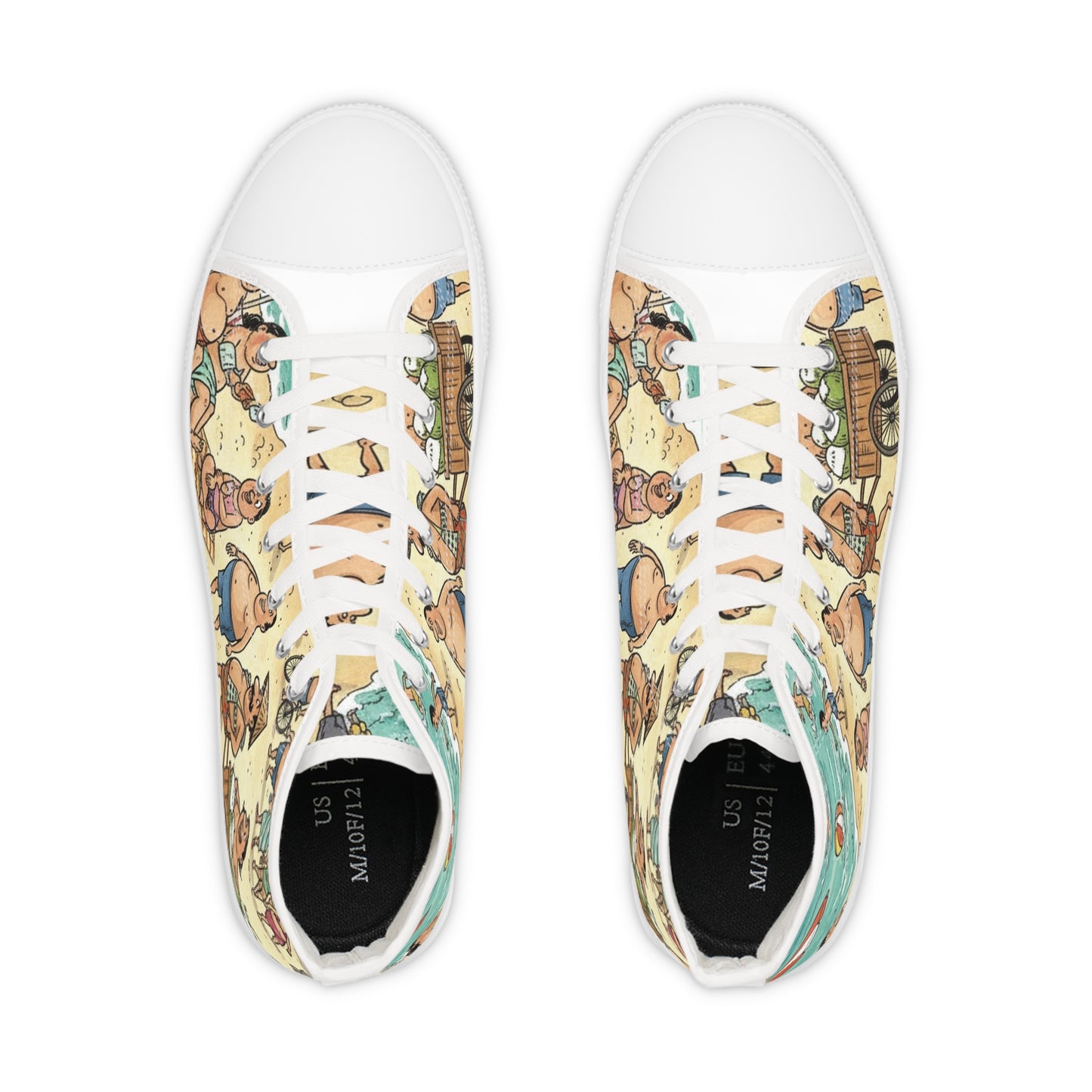Beach Party High Top Sneakers - Fun Summertime Footwear