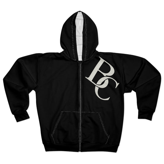 Zip Hoodie - BC Large Logo, Modern European Street Inspired Design