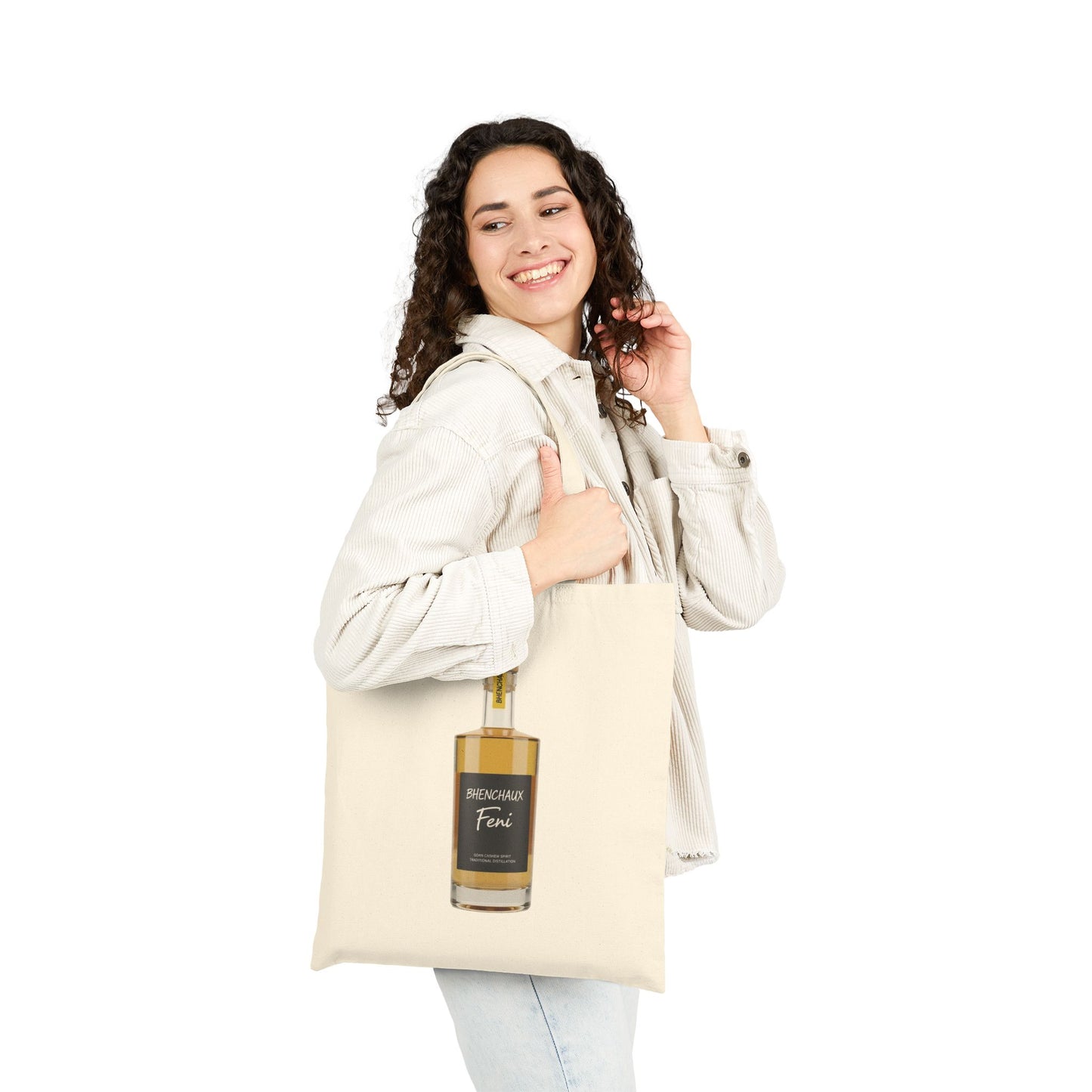 Chic Cotton Canvas Tote Bag with Feni Bottle Design | Eco-Friendly Reusable Shopping Tote, Gift for Cocktail Lovers, Party Favor, [...]