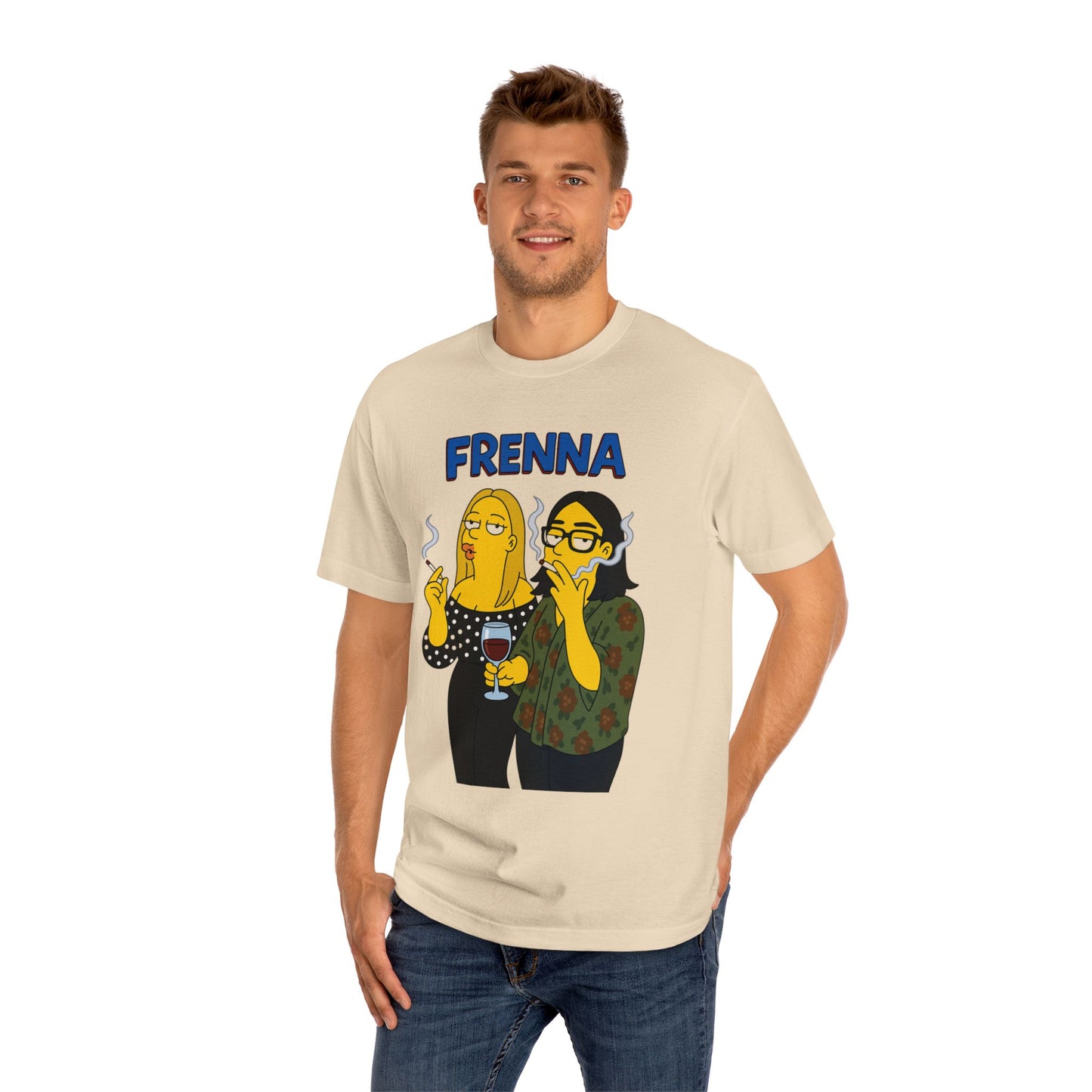 Frenna Style Unisex Classic Tee - Comfy Graphic Tee for Friends, Casual Wear, Gift for Her, Vintage Style, Fun Occasion Apparel