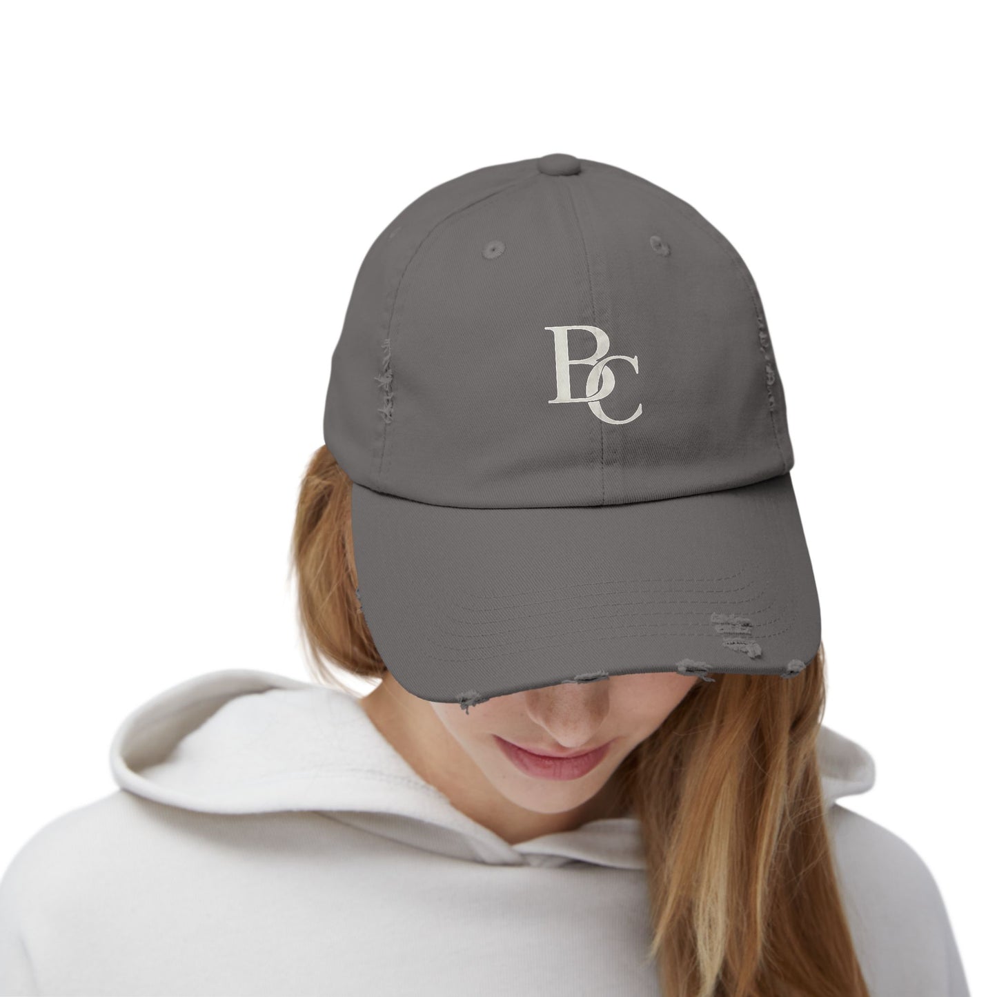 Unisex BC Distressed Cap with Custom Logo, Casual Hat for Everyday Wear, Perfect Gift for All Occasions, Trendy & Stylish Headwear