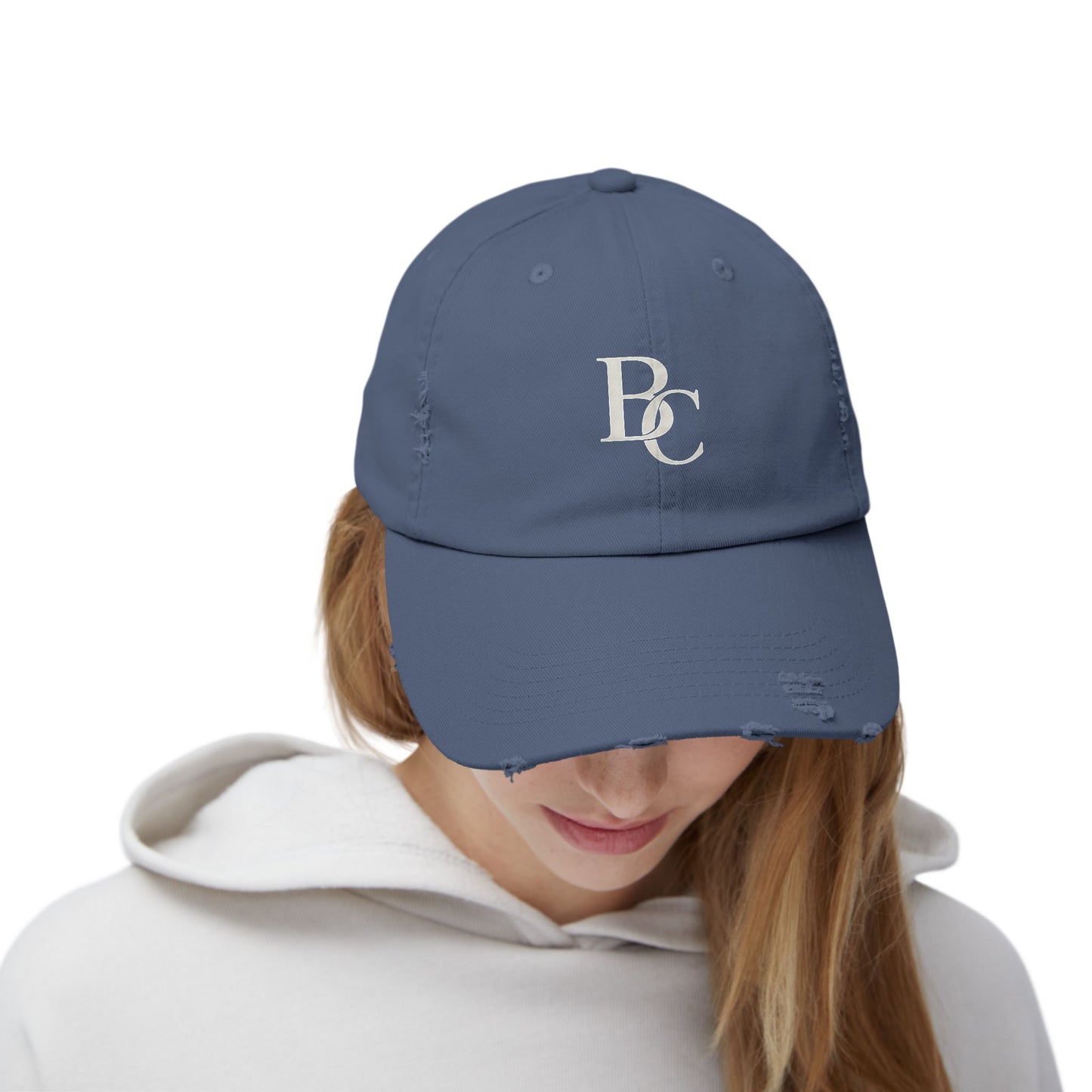 Unisex BC Distressed Cap with Custom Logo, Casual Hat for Everyday Wear, Perfect Gift for All Occasions, Trendy & Stylish Headwear