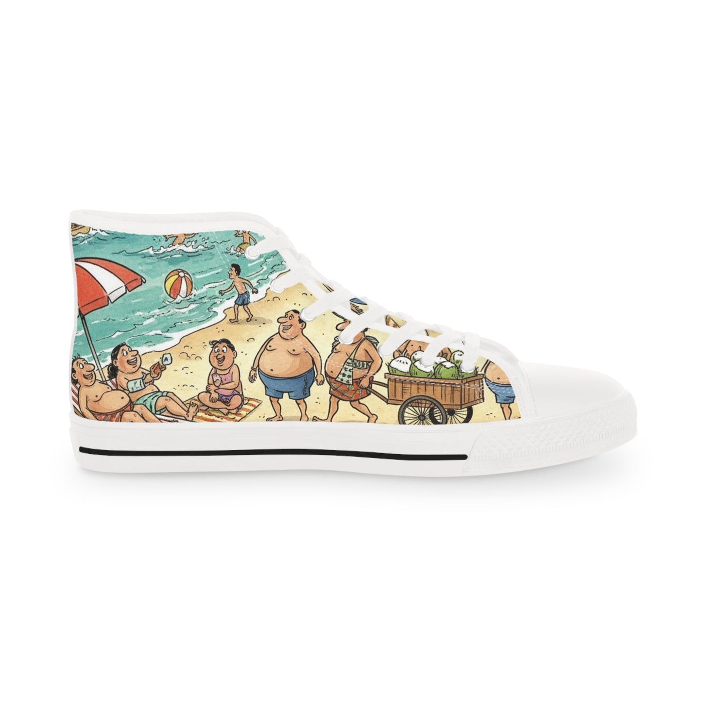 Beach Party High Top Sneakers - Fun Summertime Footwear